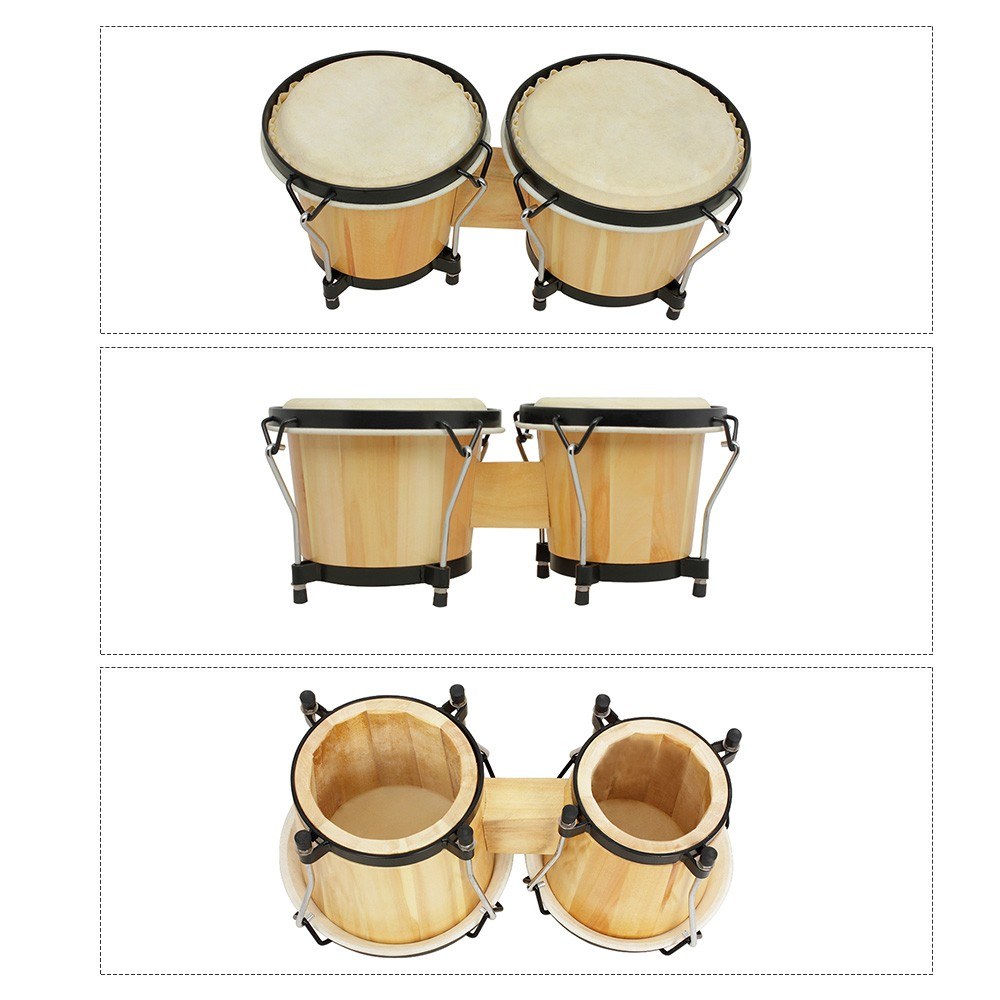 Wooden Bongo Drum Set 5.5 Inch - đánh giá và giá Bongo Drum Set
