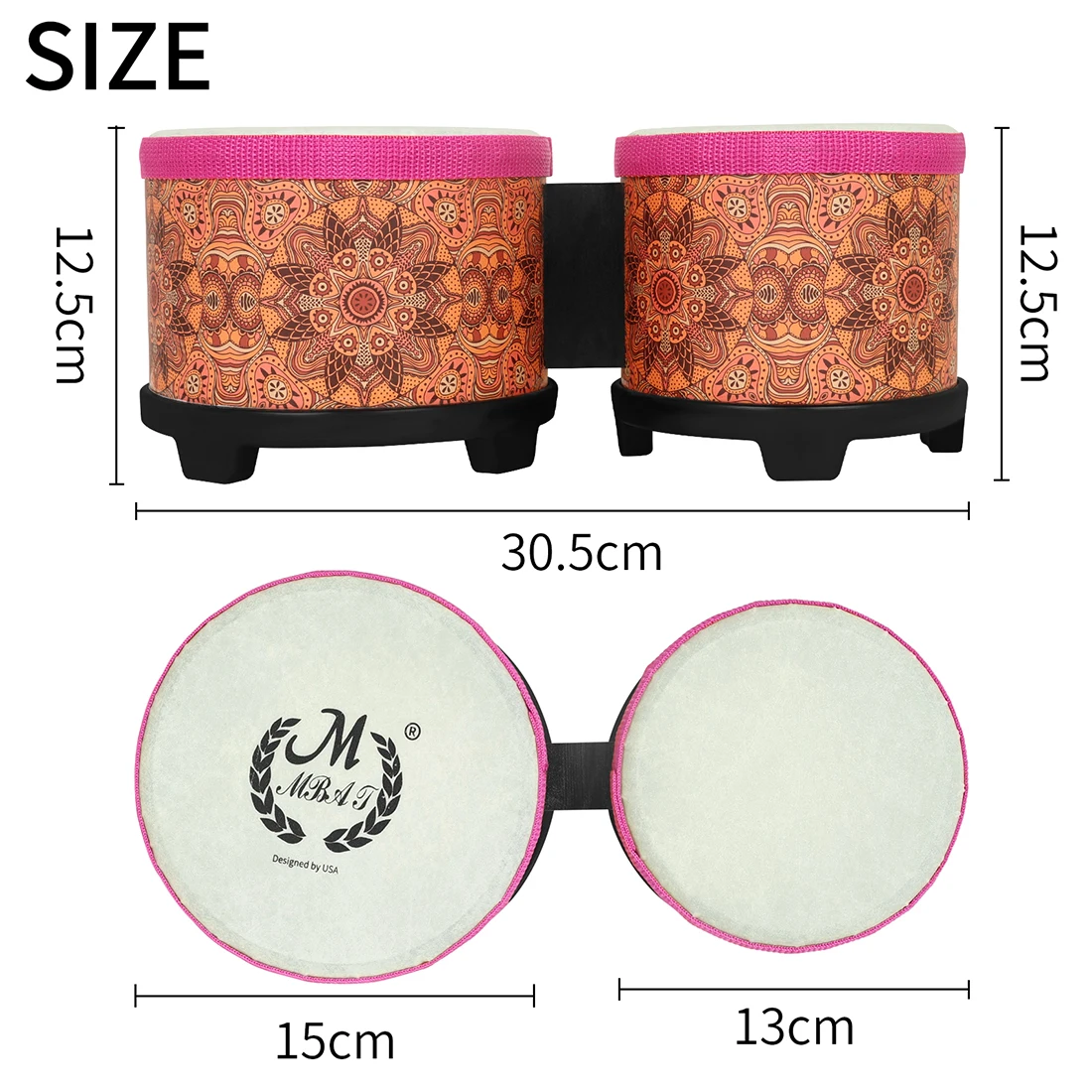 Portable 5+6 Inch Bongos Drum  - đánh giá và giá Bongo Drum Set
