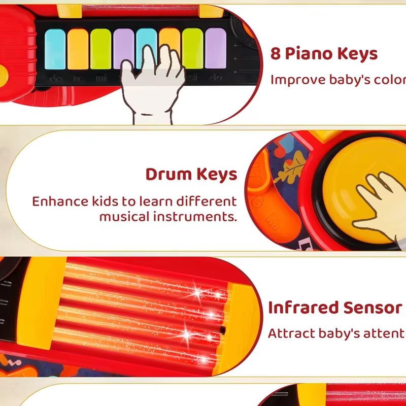 2 In 1 Electric Kids Guitar To - đánh giá và giá Musical Instrument Drawing