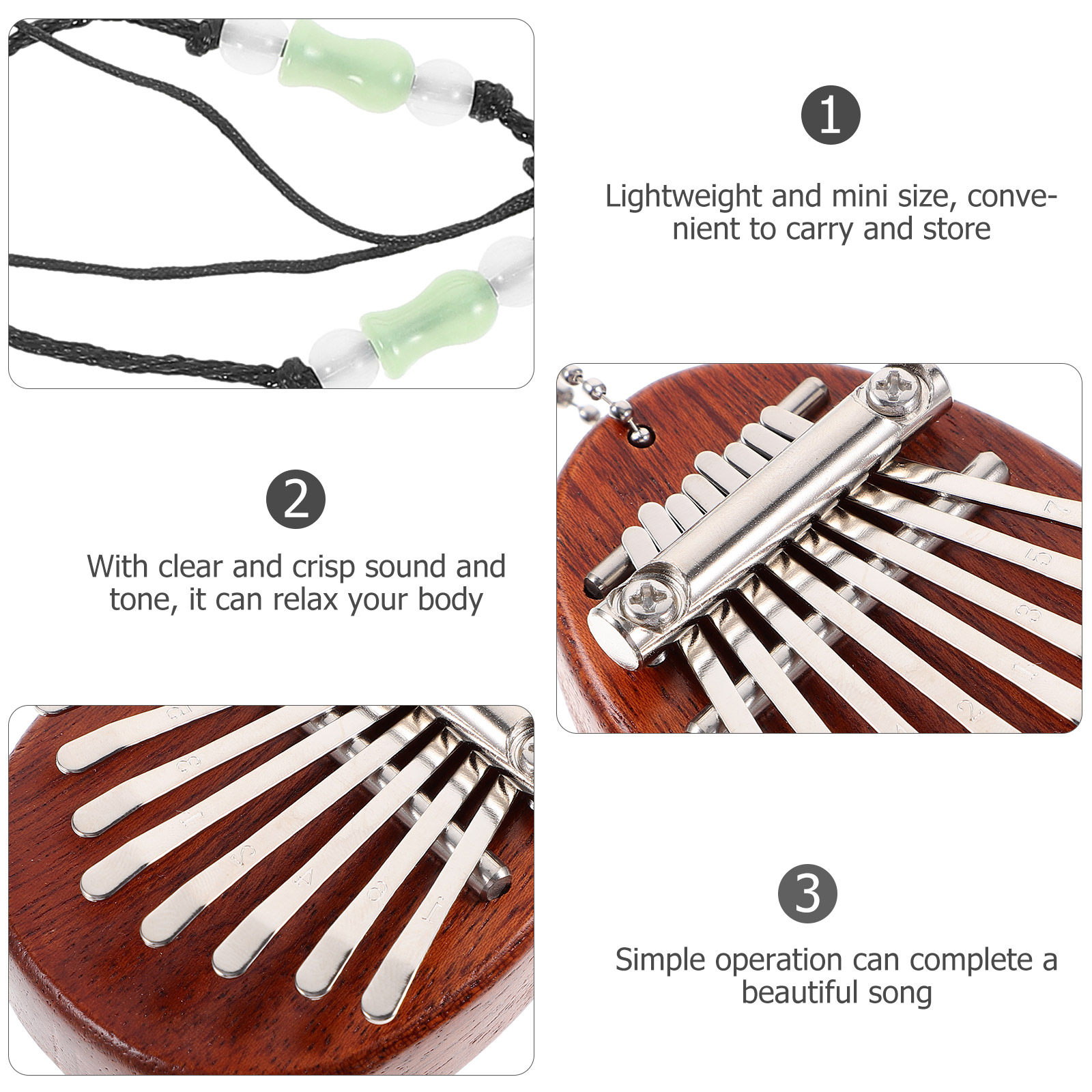 1Set 8 Keys Kalimba Thumb Pian - đánh giá và giá A Musical Instrument With Keys