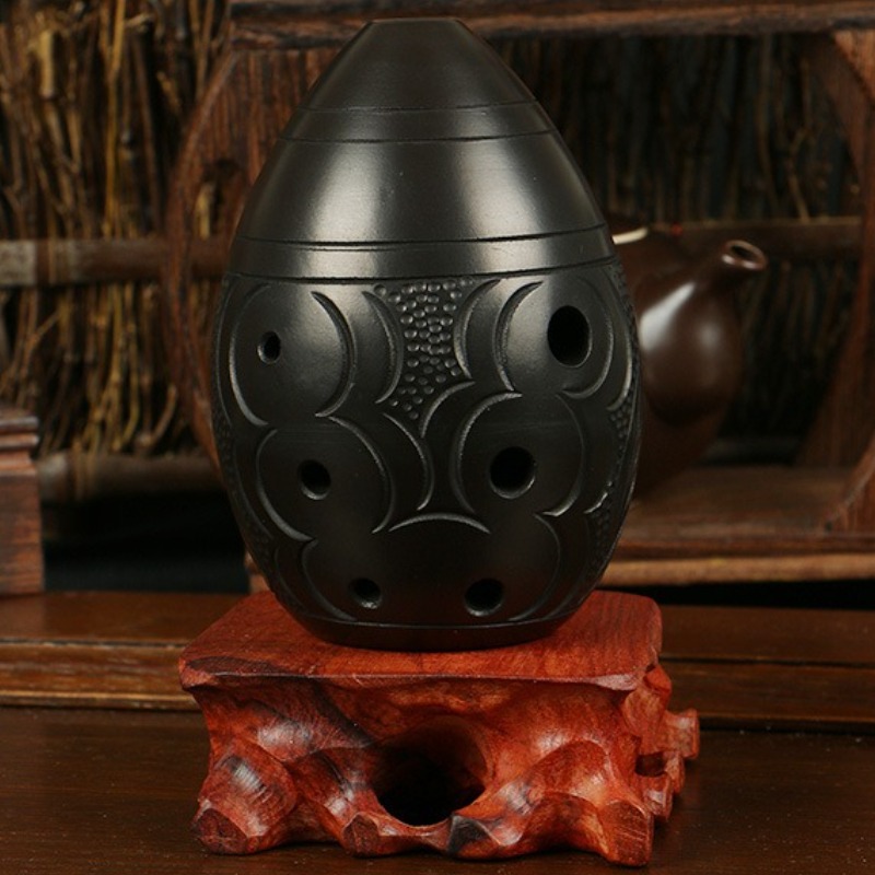 8 Holes Ocarina Black Portable - đánh giá và giá Musical Instrument Drawing