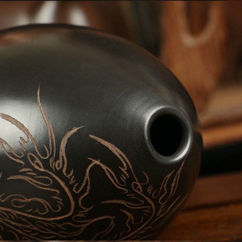 8 Holes Ocarina Black Portable - đánh giá và giá Musical Instrument Drawing